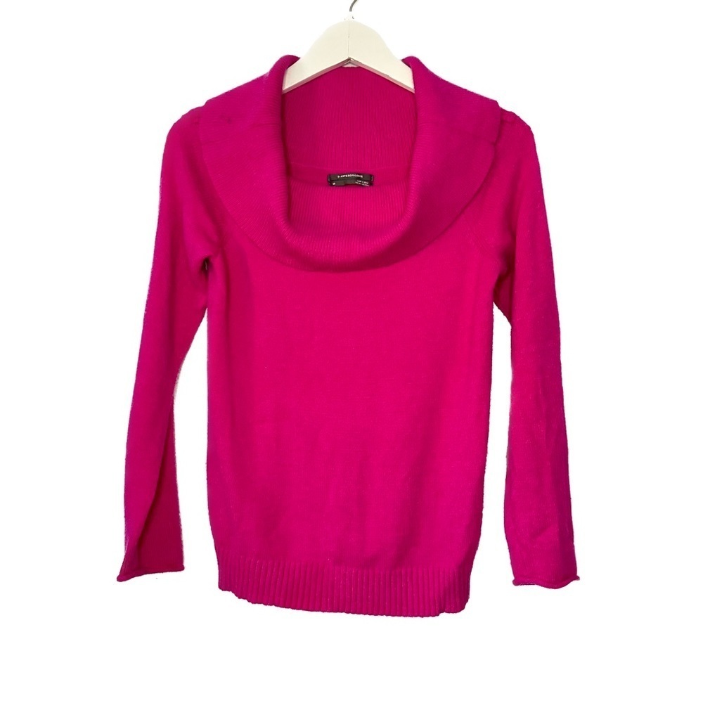 Anthropologie Shelby Off Shoulder Raglan Pink Cropped Sweater Size XS Coquette